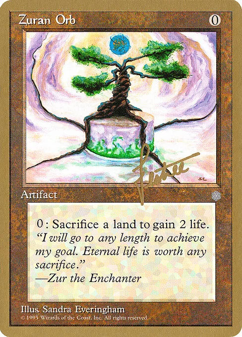 Zuran Orb, carta Magic di tipo Artifact illustrata da Sandra Everingham