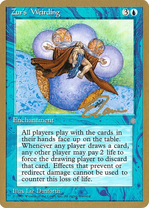 Zur's Weirding, carta Magic di tipo Enchantment illustrata da Liz Danforth