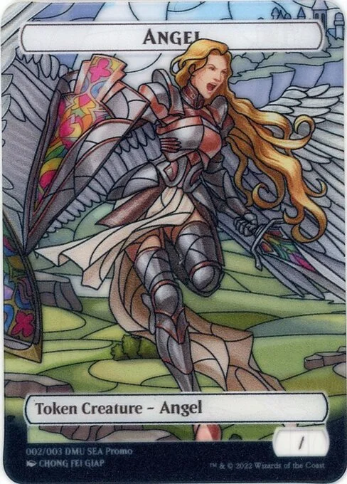 Angel, carta Magic di tipo Token Creature — Angel illustrata da Chong Fei Giap