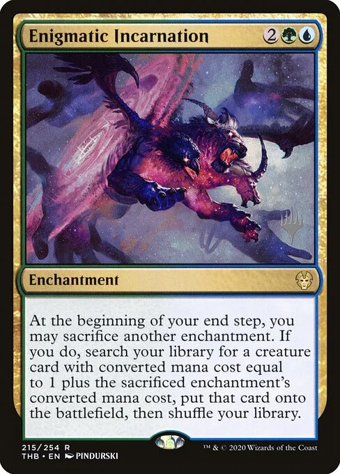 Enigmatic Incarnation, carta Magic di tipo Enchantment illustrata da PINDURSKI