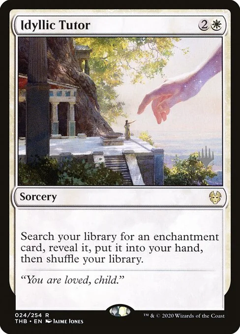 Idyllic Tutor, carta Magic di tipo Sorcery illustrata da Jaime Jones