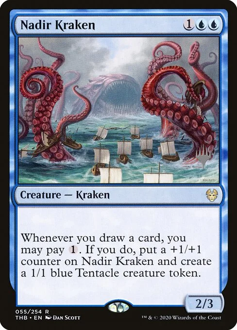 Nadir Kraken, carta Magic di tipo Creature — Kraken illustrata da Dan Murayama Scott