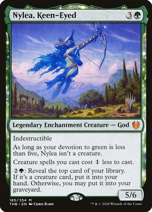 Nylea, Keen-Eyed, carta Magic di tipo Legendary Enchantment Creature — God illustrata da Chris Rahn