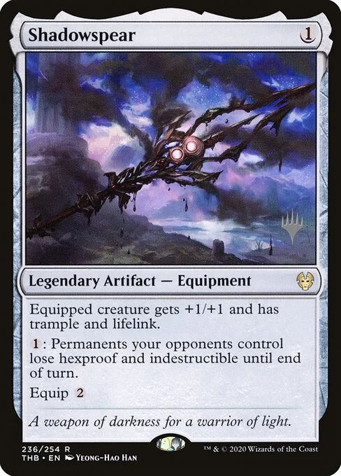 Shadowspear, carta Magic di tipo Legendary Artifact — Equipment illustrata da Yeong-Hao Han