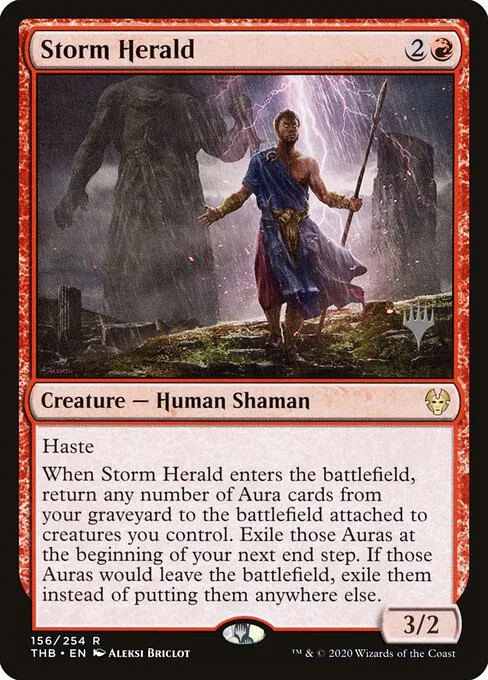 Storm Herald, carta Magic di tipo Creature — Human Shaman illustrata da Aleksi Briclot