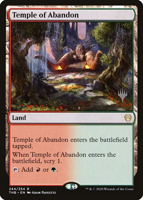 Temple of Abandon, carta Magic di tipo Land illustrata da Adam Paquette