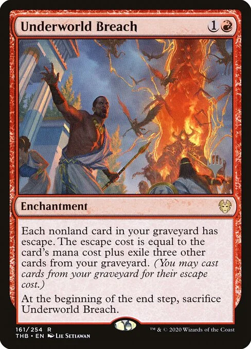 Underworld Breach, carta Magic di tipo Enchantment illustrata da Lie Setiawan