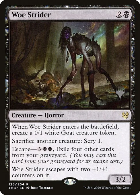 Woe Strider, carta Magic di tipo Creature — Horror illustrata da John Thacker