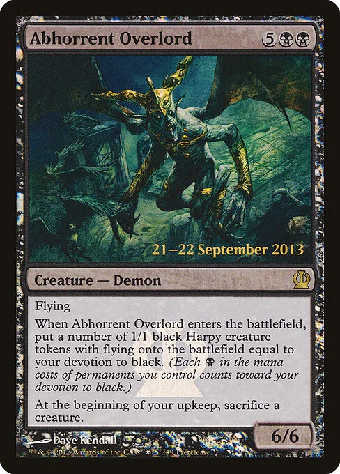 Abhorrent Overlord, carta Magic di tipo Creature — Demon illustrata da Dave Kendall