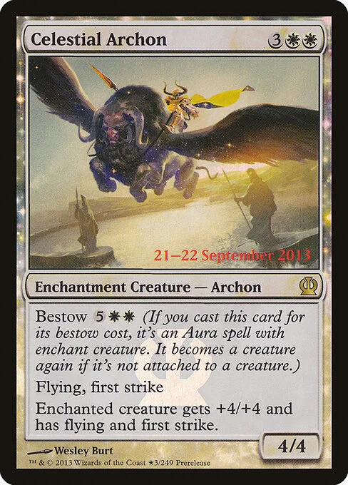 Celestial Archon, carta Magic di tipo Enchantment Creature — Archon illustrata da Wesley Burt