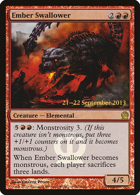 Ember Swallower, carta Magic di tipo Creature — Elemental illustrata da Vincent Proce