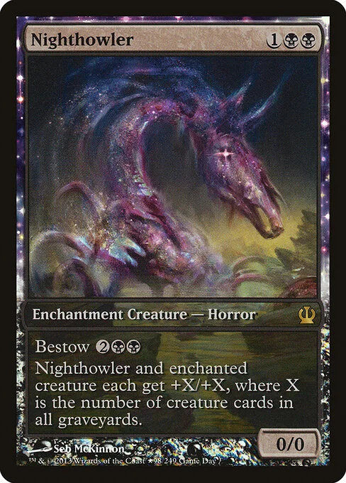 Nighthowler, carta Magic di tipo Enchantment Creature — Horror illustrata da Seb McKinnon