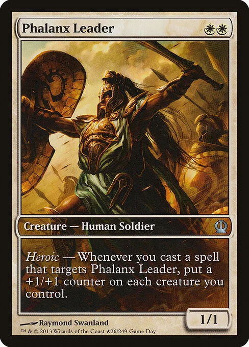 Phalanx Leader, carta Magic di tipo Creature — Human Soldier illustrata da Raymond Swanland
