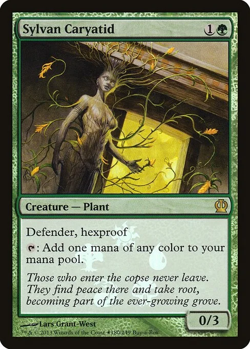 Sylvan Caryatid, carta Magic di tipo Creature — Plant illustrata da Lars Grant-West
