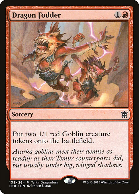Dragon Fodder, carta Magic di tipo Sorcery illustrata da Jesper Ejsing