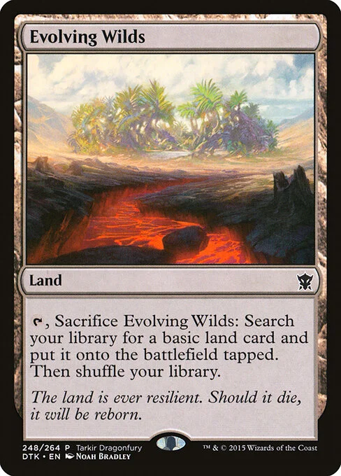Evolving Wilds, carta Magic di tipo Land illustrata da Noah Bradley