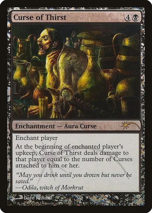 Curse of Thirst, carta Magic di tipo Enchantment — Aura Curse illustrata da Dave Kendall