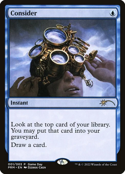 Consider, carta Magic di tipo Instant illustrata da Zezhou Chen