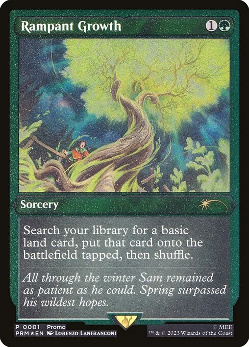 Rampant Growth, carta Magic di tipo Sorcery illustrata da Lorenzo Lanfranconi