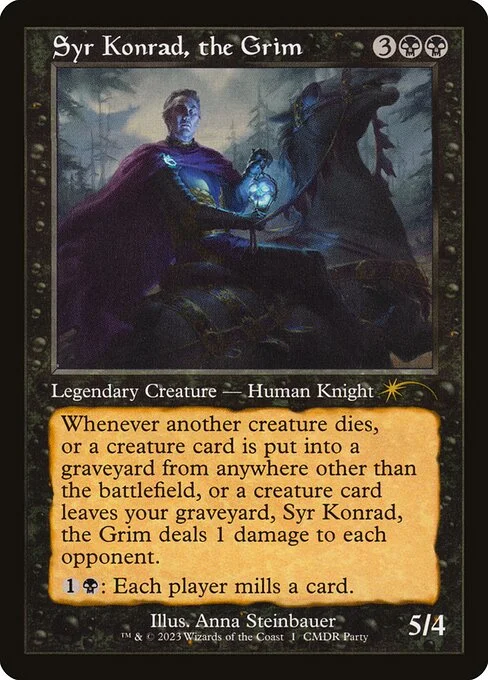 Syr Konrad, the Grim, carta Magic di tipo Legendary Creature — Human Knight illustrata da Anna Steinbauer