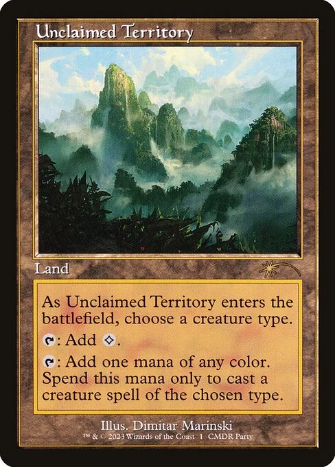 Unclaimed Territory, carta Magic di tipo Land illustrata da Dimitar Marinski