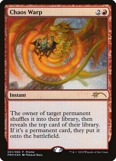 Chaos Warp, carta Magic di tipo Instant illustrata da Volkan Baǵa