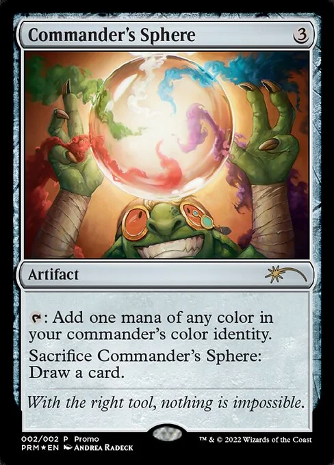 Commander's Sphere, carta Magic di tipo Artifact illustrata da Andrea Radeck