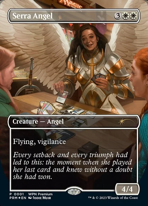 Serra Angel, carta Magic di tipo Creature — Angel illustrata da Jodie Muir