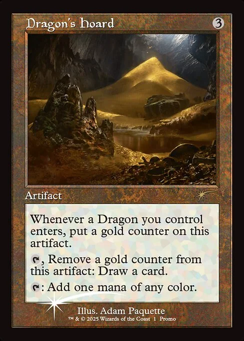 Dragon's Hoard, carta Magic di tipo Artifact illustrata da Adam Paquette