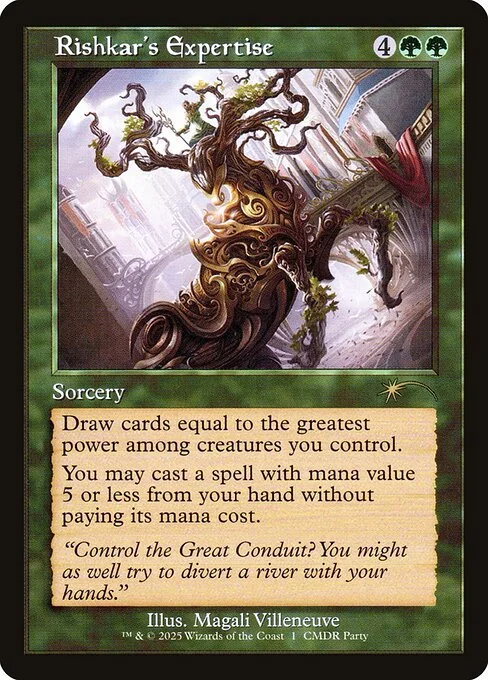 Rishkar's Expertise, carta Magic di tipo Sorcery illustrata da Magali Villeneuve