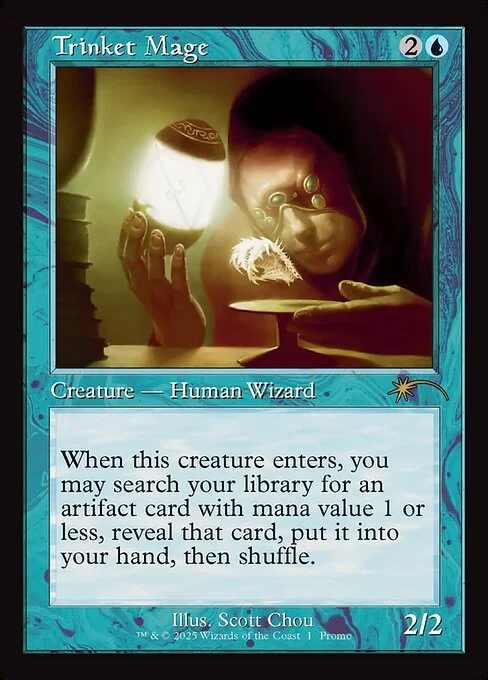 Trinket Mage, carta Magic di tipo Creature — Human Wizard illustrata da Scott Chou
