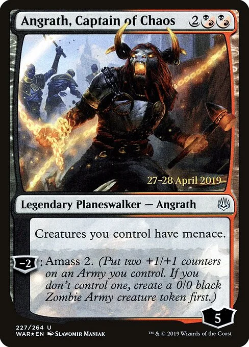 Angrath, Captain of Chaos, carta Magic di tipo Legendary Planeswalker — Angrath illustrata da Slawomir Maniak