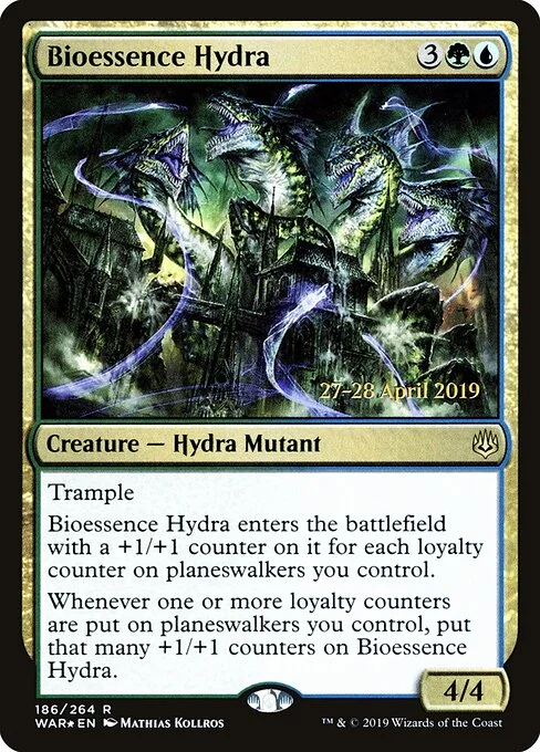 Bioessence Hydra, carta Magic di tipo Creature — Hydra Mutant illustrata da Mathias Kollros