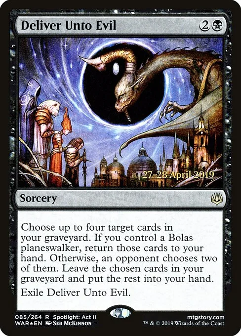 Deliver Unto Evil, carta Magic di tipo Sorcery illustrata da Seb McKinnon