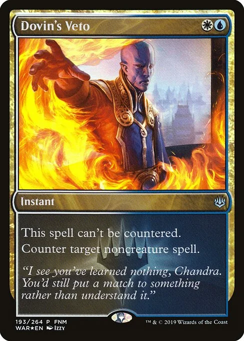 Dovin's Veto, carta Magic di tipo Instant illustrata da Izzy