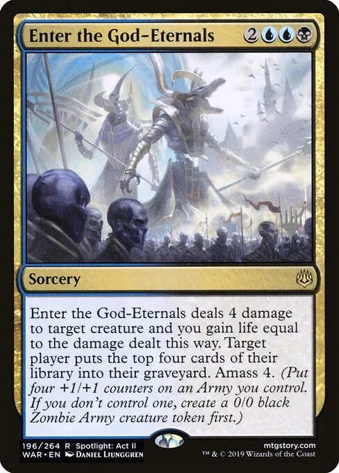Enter the God-Eternals, carta Magic di tipo Sorcery illustrata da Daniel Ljunggren