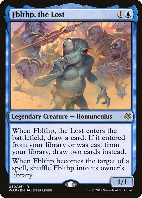 Fblthp, the Lost, carta Magic di tipo Legendary Creature — Homunculus illustrata da Jesper Ejsing