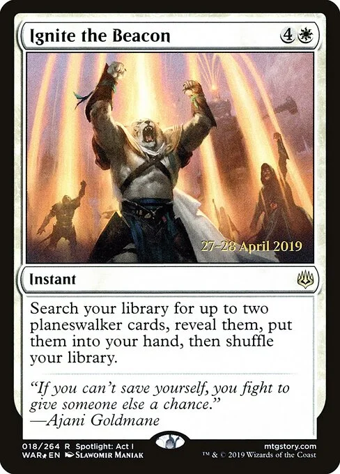 Ignite the Beacon, carta Magic di tipo Instant illustrata da Slawomir Maniak