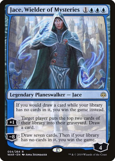 Jace, Wielder of Mysteries, carta Magic di tipo Legendary Planeswalker — Jace illustrata da Anna Steinbauer