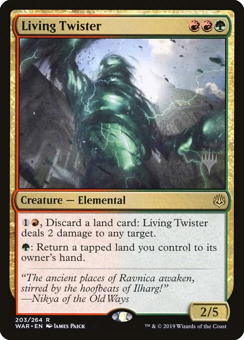 Living Twister, carta Magic di tipo Creature — Elemental illustrata da James Paick
