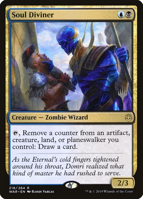 Soul Diviner, carta Magic di tipo Creature — Zombie Wizard illustrata da Randy Vargas