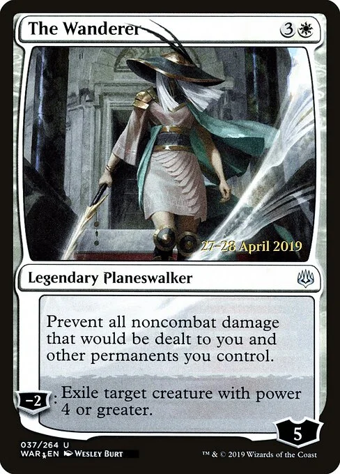 The Wanderer, carta Magic di tipo Legendary Planeswalker illustrata da Wesley Burt
