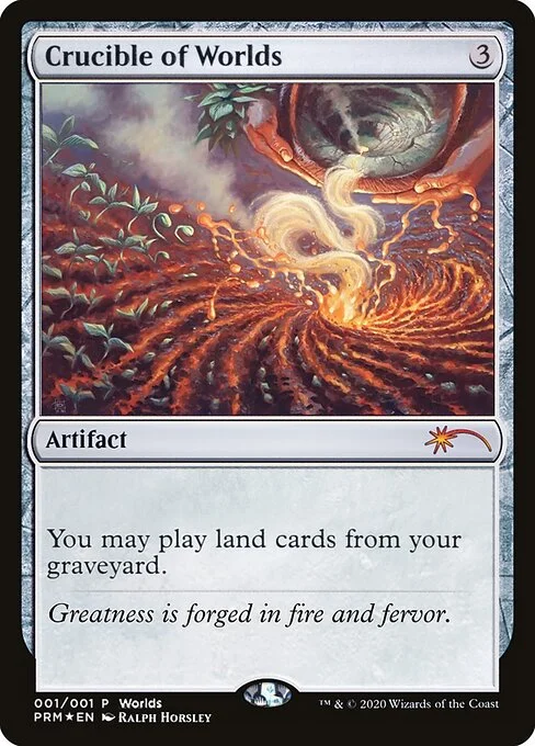 Crucible of Worlds, carta Magic di tipo Artifact illustrata da Ralph Horsley