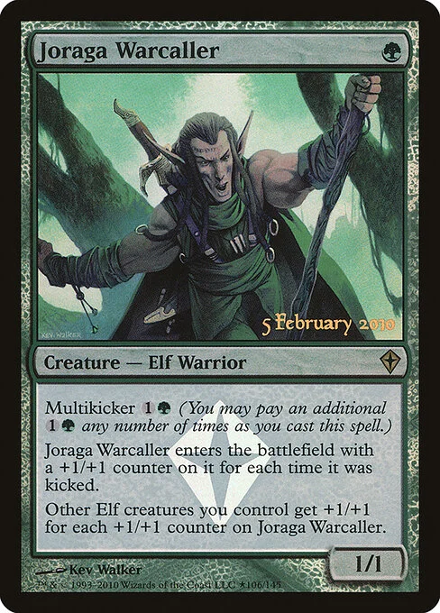 Joraga Warcaller, carta Magic di tipo Creature — Elf Warrior illustrata da Kev Walker