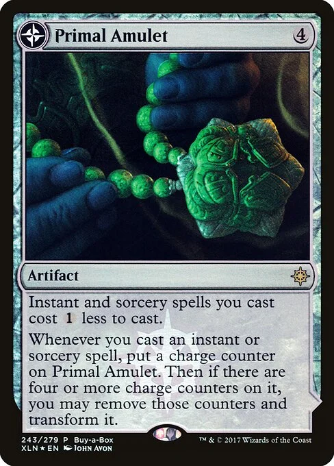 Primal Amulet // Primal Wellspring, carta Magic di tipo Artifact // Land illustrata da John Avon & Jared Blando