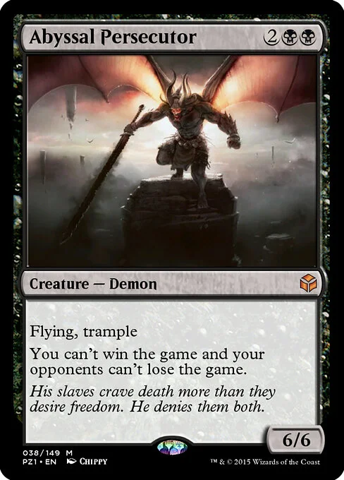 Abyssal Persecutor, carta Magic di tipo Creature — Demon illustrata da Chippy