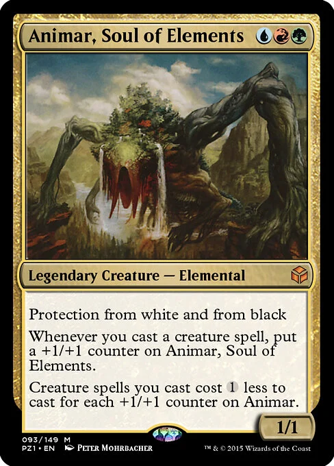 Animar, Soul of Elements, carta Magic di tipo Legendary Creature — Elemental illustrata da Peter Mohrbacher