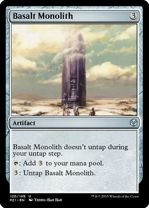 Basalt Monolith, carta Magic di tipo Artifact illustrata da Yeong-Hao Han