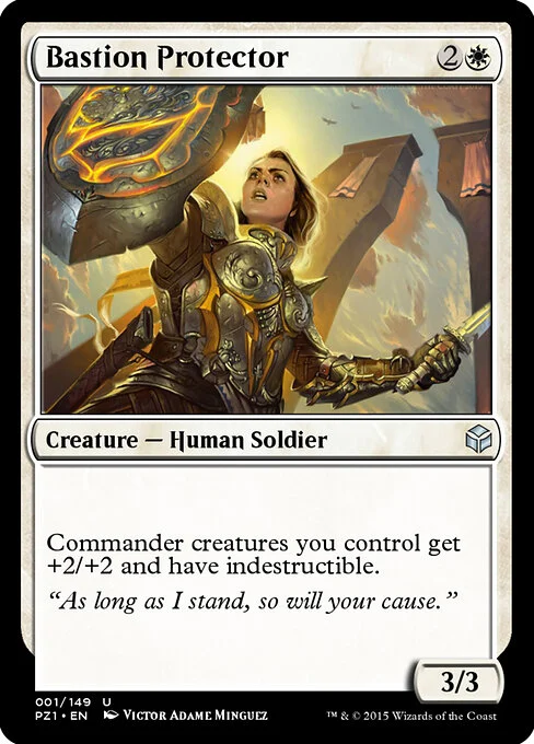 Bastion Protector, carta Magic di tipo Creature — Human Soldier illustrata da Victor Adame Minguez