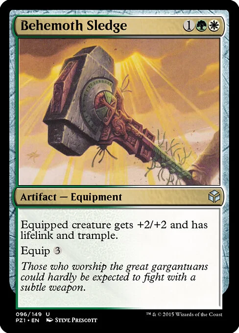 Behemoth Sledge, carta Magic di tipo Artifact — Equipment illustrata da Steve Prescott
